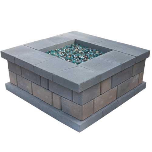 Stonegate Square Outdoor Fire Pit Kit