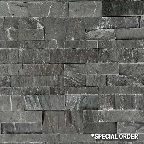 Marine Black Schist Natural Thin Stone Veneer Panels