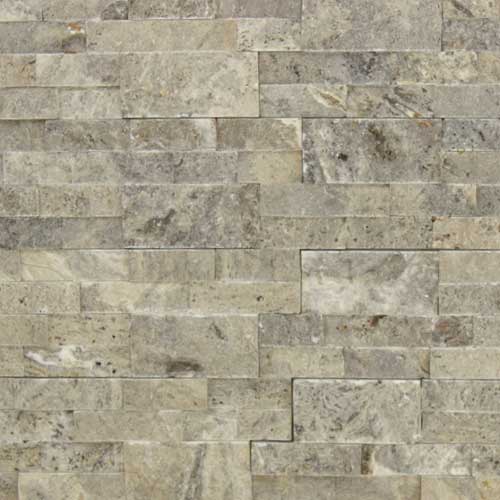 Silver Travertine Natural Thin Stone Veneer Panels